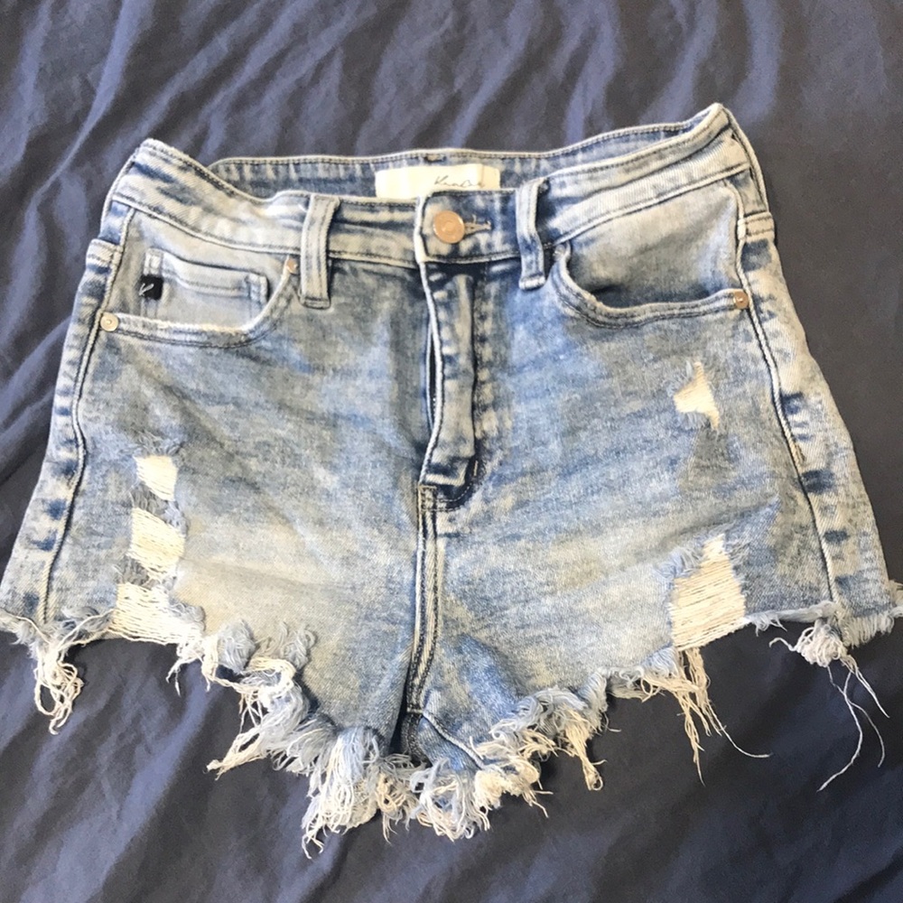 KanCan Distressed Light Blue Denim Women’s Shorts